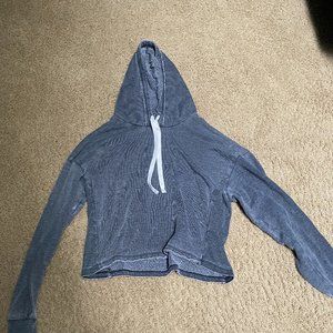 Dark grey/black cropped lightweight hoodie
